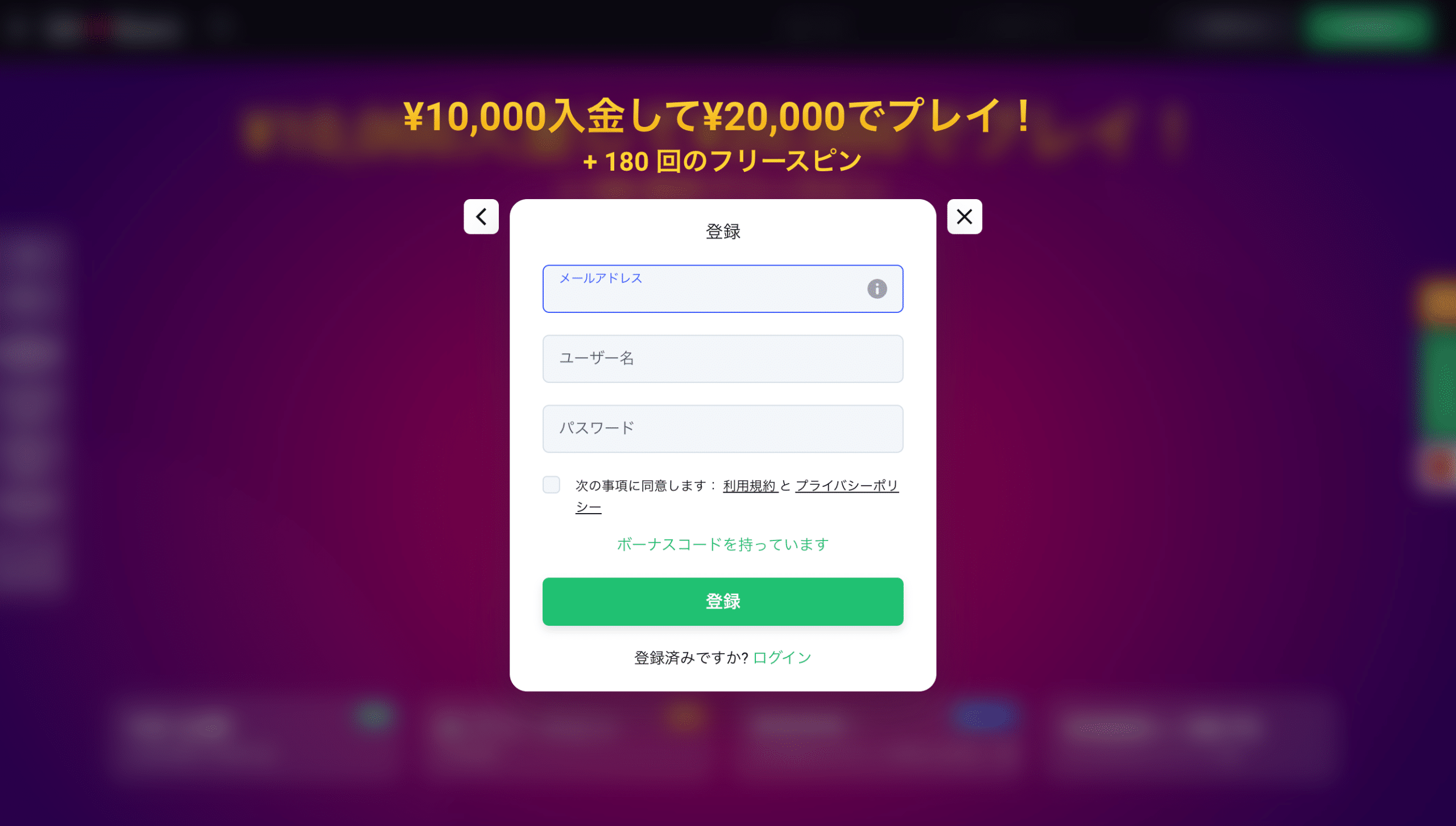 ビットスターズ登録手順2