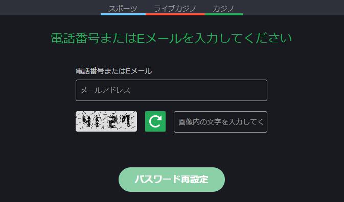 ボンズカジノ パスワード再設定 認証